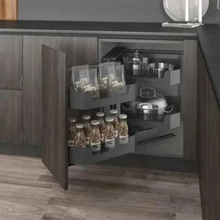 Magic Corner Double Pullout - Glass