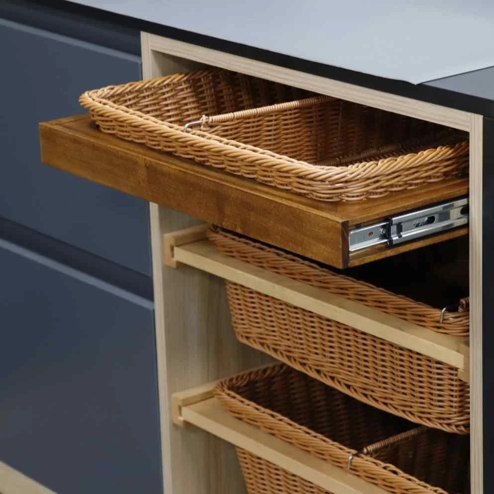 Plastic wicker Basket Soft Close