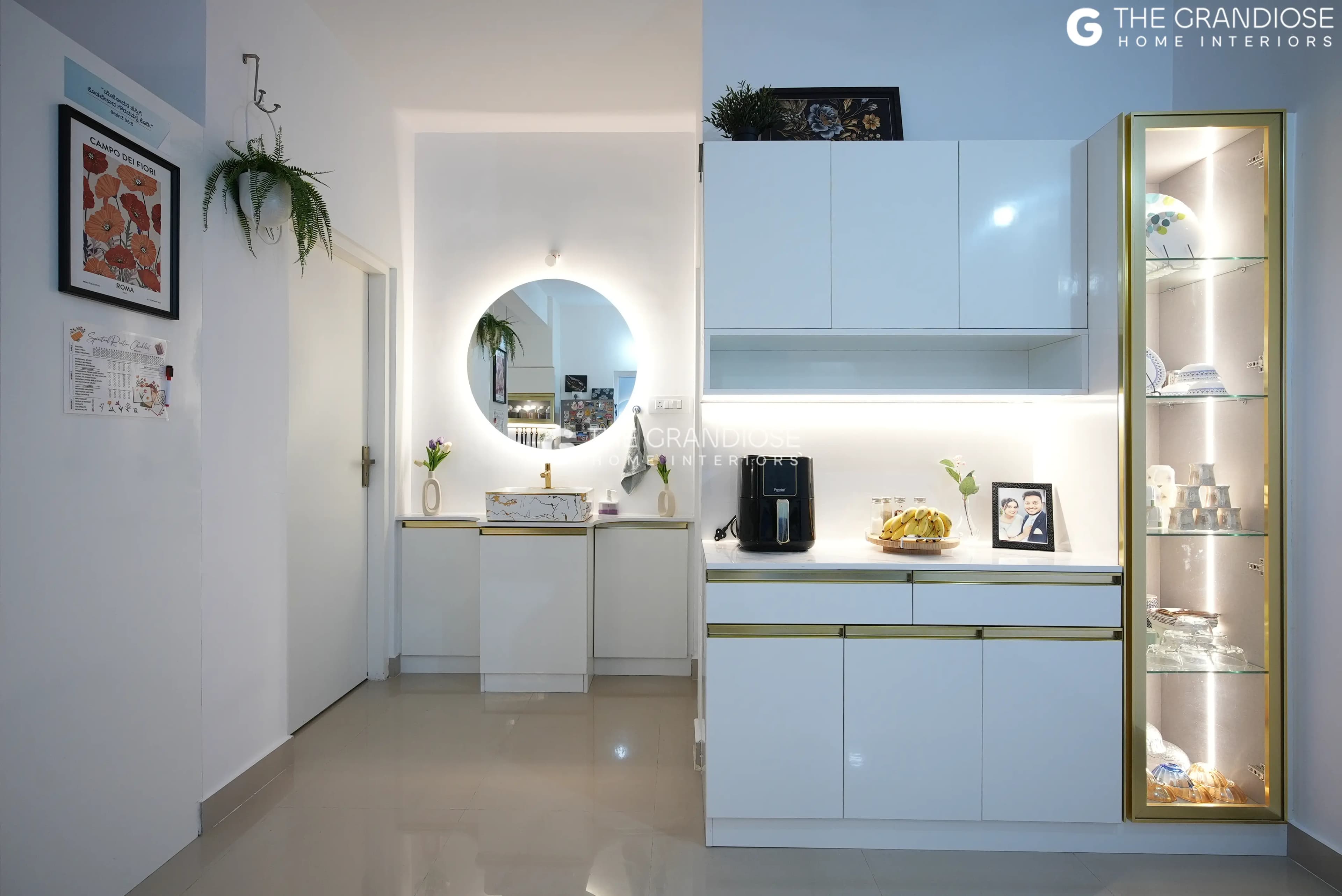 Italian marble flooring and wall cladding
